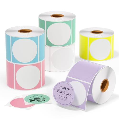 MUNBYN 2" Circle Thermal Labels