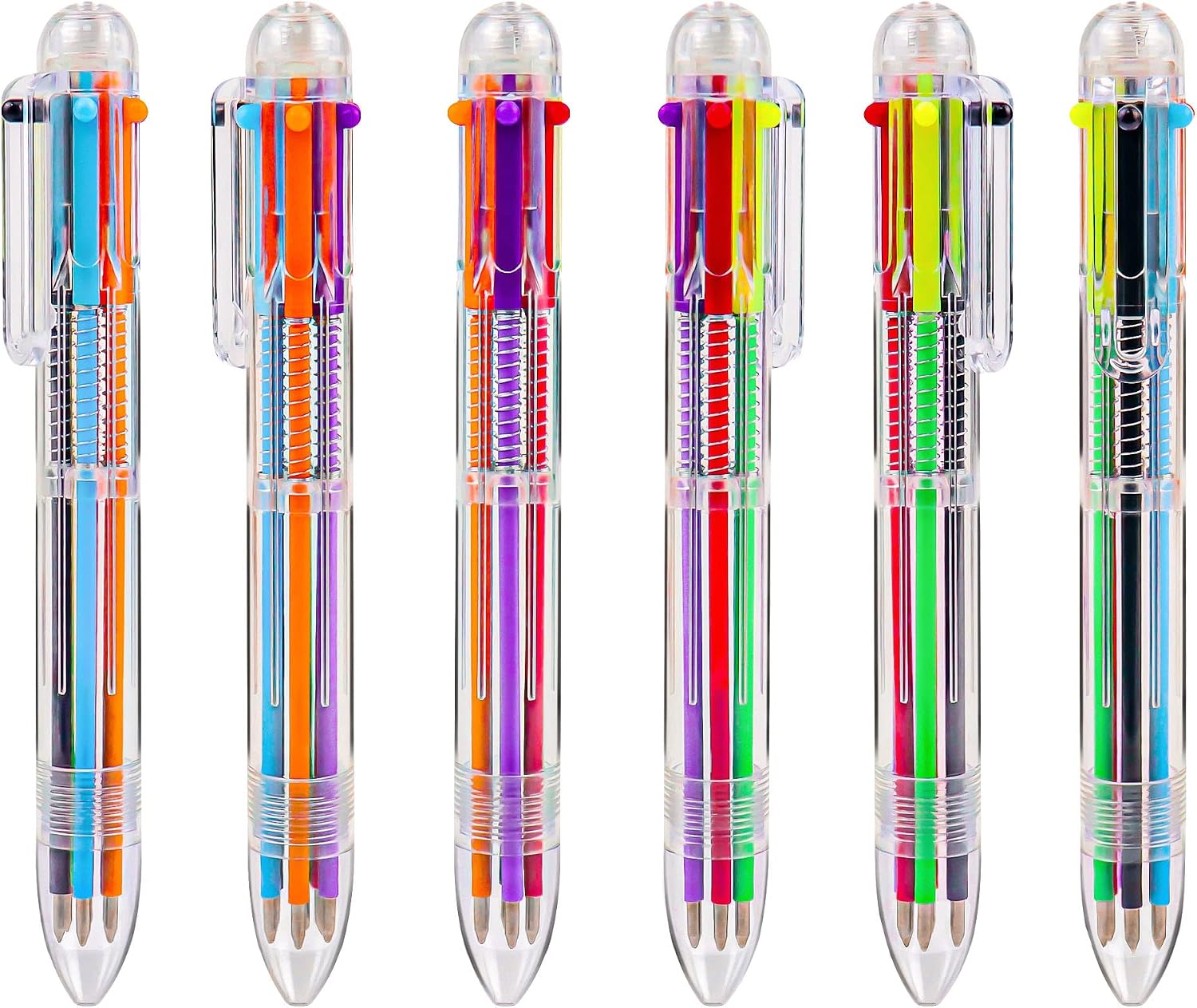 IHPUKIDI 6‑in‑1 Multicolor Ballpoint Pen (100 pack)