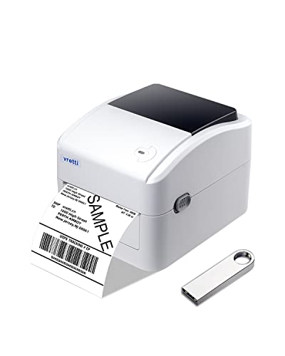 vretti Thermal Printer, 4x6 Shipping Label Printer for Shipping Packages and Small Business, 152mm/s Desktop Barcode Machine for Amazon Ebay Etsy Shopify on Windows& Mac