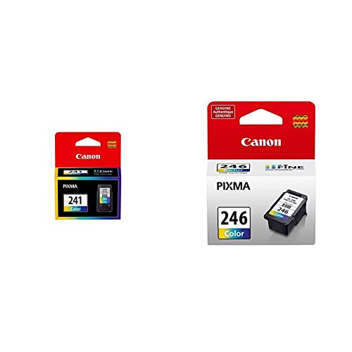 Canon Color Ink Cartridge Bundle Compatible with Multiple Printer Models (CL-241 + CL-246)