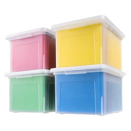 IRIS USA File Box, Clear 35 Qt.