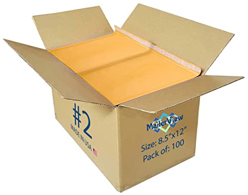 MAILERVIEW Kraft 8.5x12 Poly Bubble Mailers