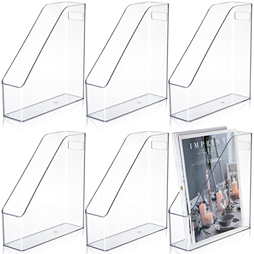 Marsui Clear Acrylic Magazine File Holders (6-pack)