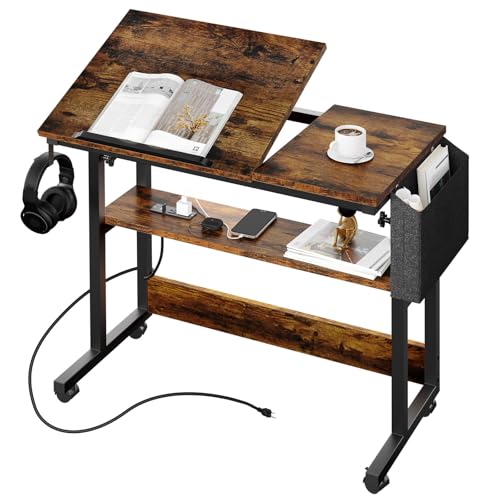 YITAHOME Height Adjustable Table (Brown)