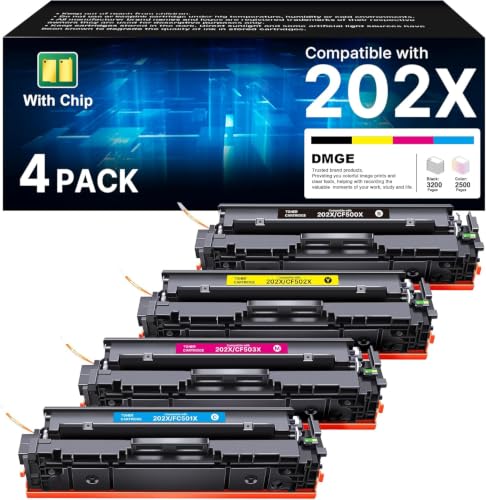 202X Toner Cartridges High Yield - 4 Pack