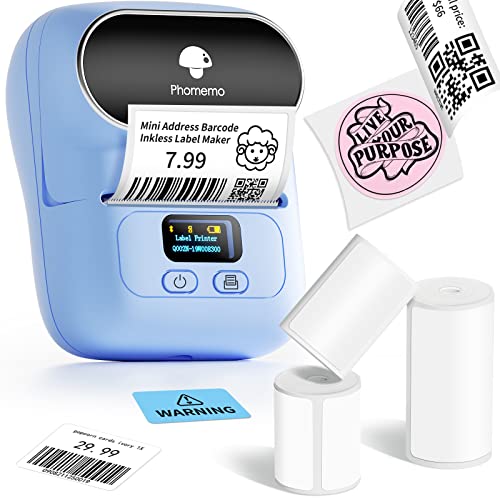 Phomemo M110 w/ 3 Labels (Blue)