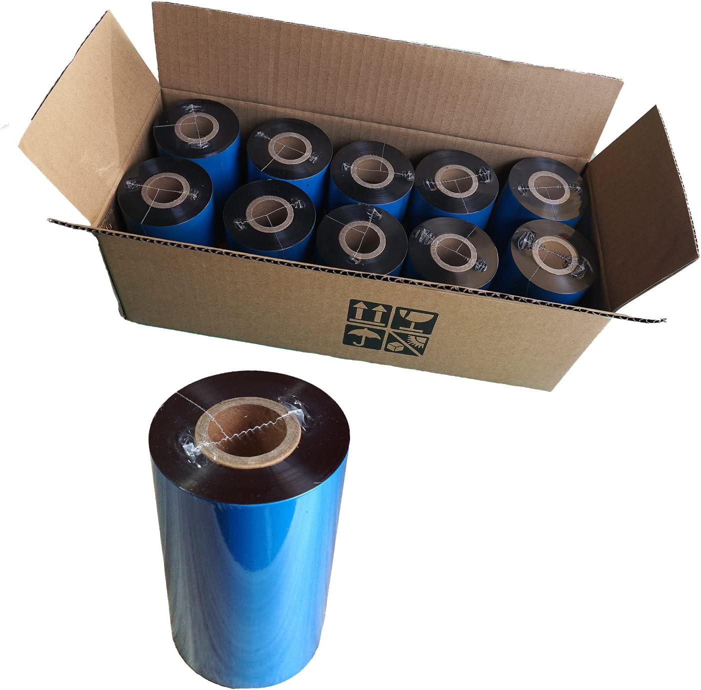 (10 Rolls) 4.33'' x 984' Premium Resin Enhanced Wax Ribbon