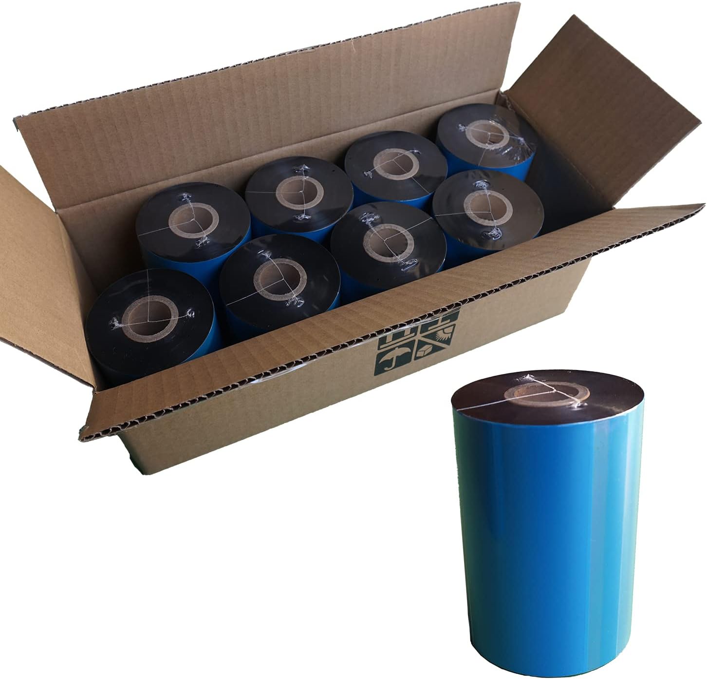 8 Rolls 4.33'' x 1476' Premium Resin Enhanced Wax Ribbon