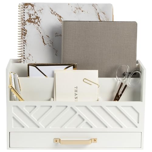 BLU MONACO White Wooden Mail Organizer