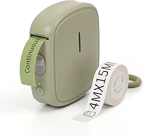 PRT Label Makers Machine with Tape Built-in Cutter Portable Bluetooth Sticker Printer for Home Office Organization iOS Android Multiple Templates Fonts Icon Mini Inkless Labeler USB Rechargeable