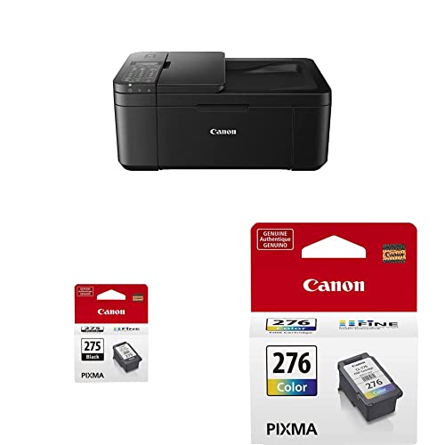 Canon PIXMA TR4720 All-in-One Wireless Printer Home use, with Auto Document Feeder, Mobile Printing and Built-in Fax, Black PG-275 Black Ink Tank, CL-276 Color Ink Cartridge