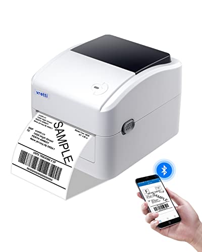 vretti Bluetooth Thermal Label Printer, Wireless Shipping Printer for Small Business & Packages Compatible with iPhone,Android, USPS, Etsy, Amazon,UPS
