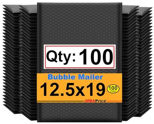 iMBAPrice Black #6 Poly Bubble Mailers