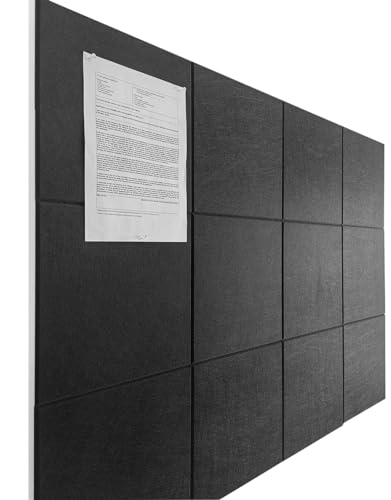 DECORITA Black Felt Tiles (12-Pack)