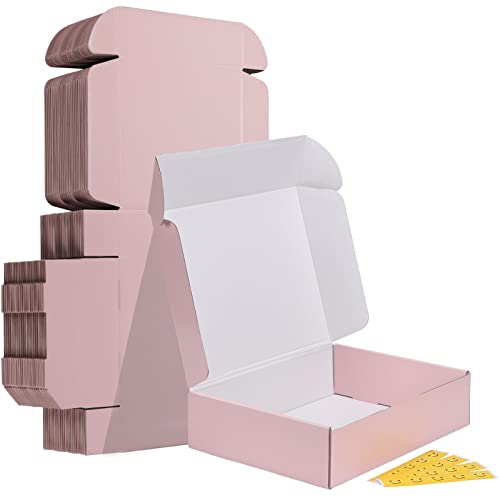 HORLIMER 12x9x3 inches Shipping Boxes Set of 20, Pink Medium Corrugated Cardboard Gift Mailer Box