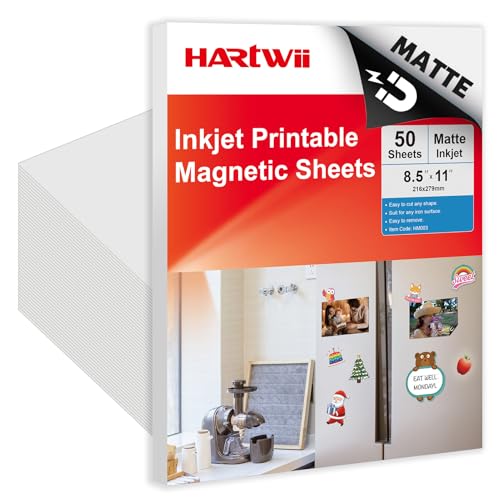 HARTWII Bulk Printable Magnet Matte 50 Sheets