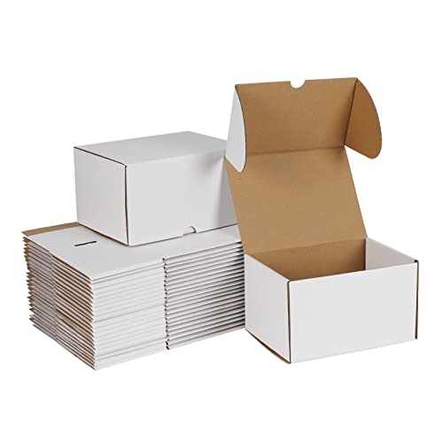 ZBEIVAN 7x5x4 White Shipping Boxes