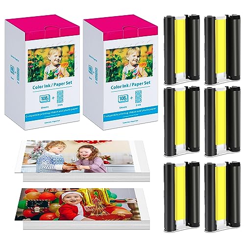 2 Pack Compatible for Canon Selphy KP-108IN