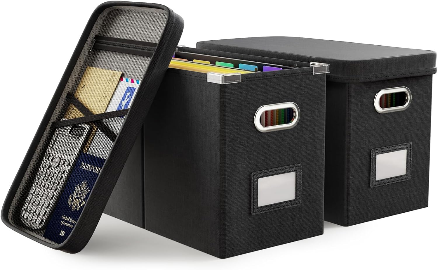 Oterri File Organizer Box (2 PCS, Black)