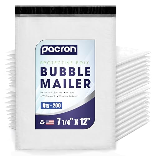 PACRON 7.25 x 12 Bubble Mailers