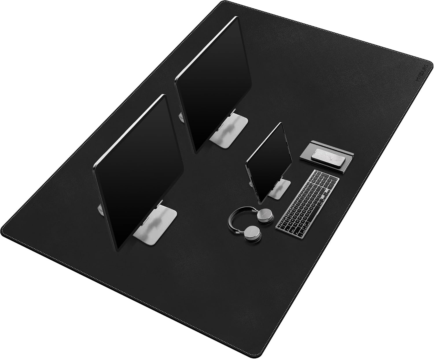 Mydours 55"x28" Extra Large Desk Mat - Full Desk Blotter Pad, Desktop Computer Desk Mat, Waterproof Desk Protector Mat, Large Mouse Pad for Desk for Writing, Workspace, Home and Office (Black)