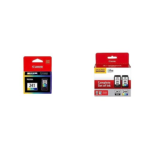Canon CL-241 Color Ink Cartridge & PG-243/ CL-244 Ink Multi pack, Compatible to TR4520, MX492, MG2520, MG2922, TS302 and TS202 Printers