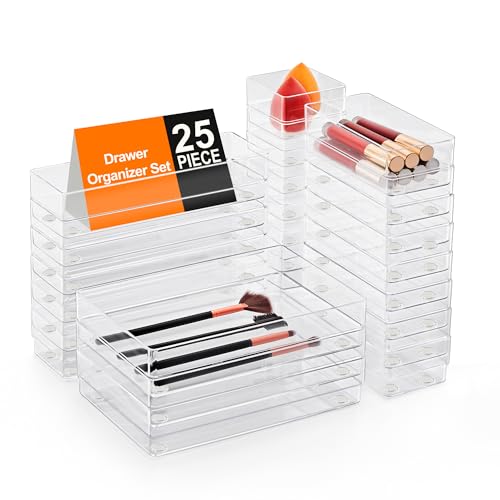 SMARTAKE 25-Piece Drawer Organizer