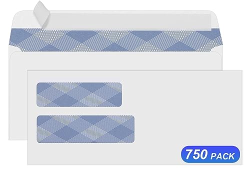 PANDRI NO.10 Self-Seal Double Window Envelopes