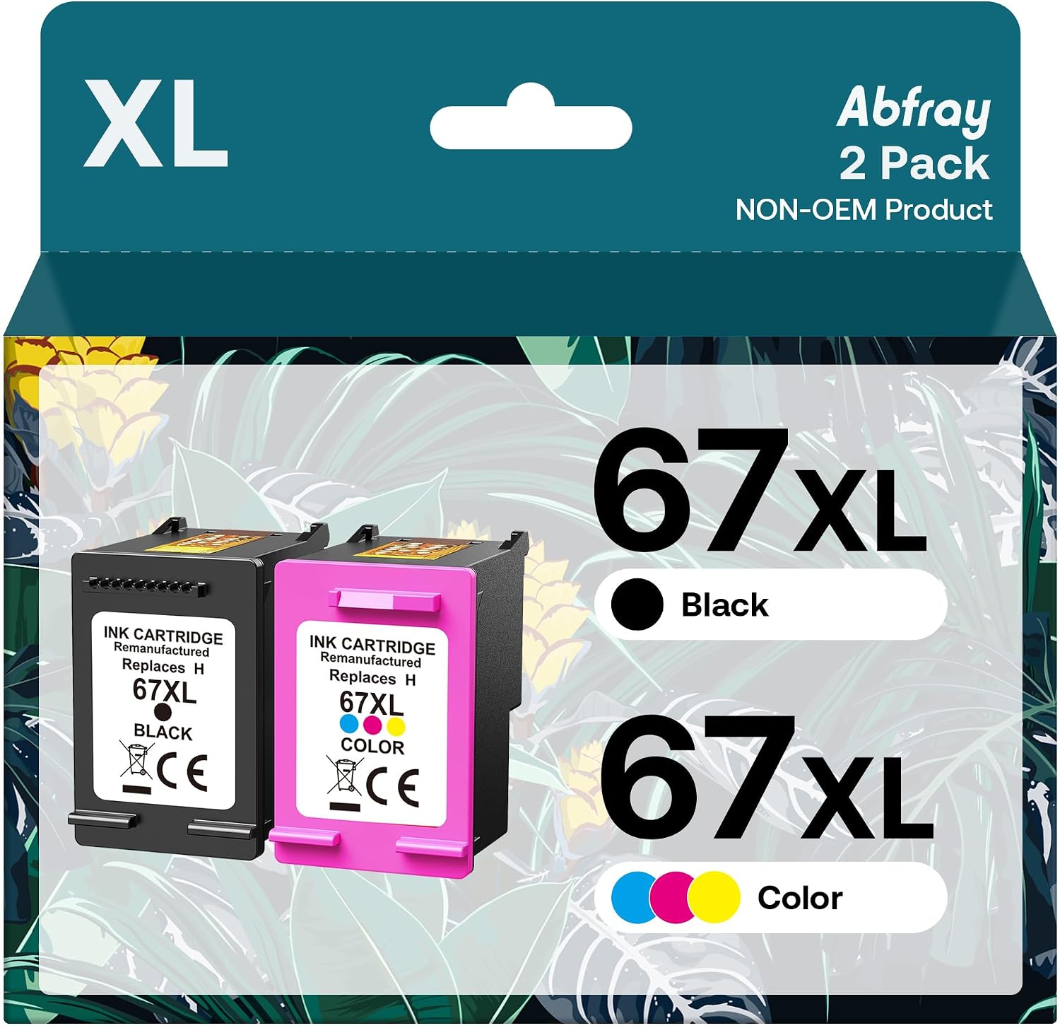 Remanufactured HP 67 XL 2-Pack
