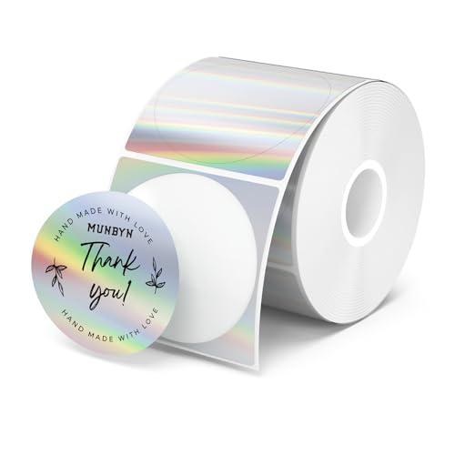 MUNBYN 2" Circle Holographic Thermal Labels