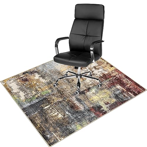 Anidaroel Office Chair Mat for Hardwood Floor, 48"x60" Under Desk Chair Rug for Rolling Chair, Anti-Slip Computer Chair Mat, Low Pile Carpets Floor Rug for Home Office Gaming Room