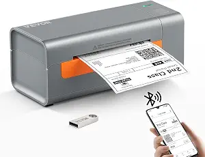 VEVOR Bluetooth Thermal Label Printer, Wireless Shipping Label Printer w/Automatic Label Recognition, Support Windows/MacOS/Linux/Chromebook/Android/iOS, Compatible with USPS, Amazon, Ebay, Etsy, etc