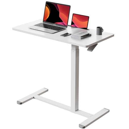 Mobile Standing Desk, Pneumatic Adjustable Rolling Desk
