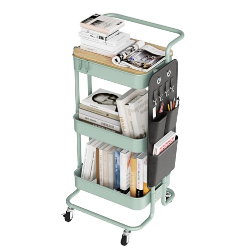 DTK 3 Tier Metal Utility Cart (Green)