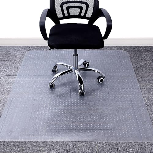 AiBOB Chair Mat for Low Pile Carpet Floors, Flat Without Curling, 40 X 51 in, Office Carpeted Floor Mats for Computer Chairs Desk