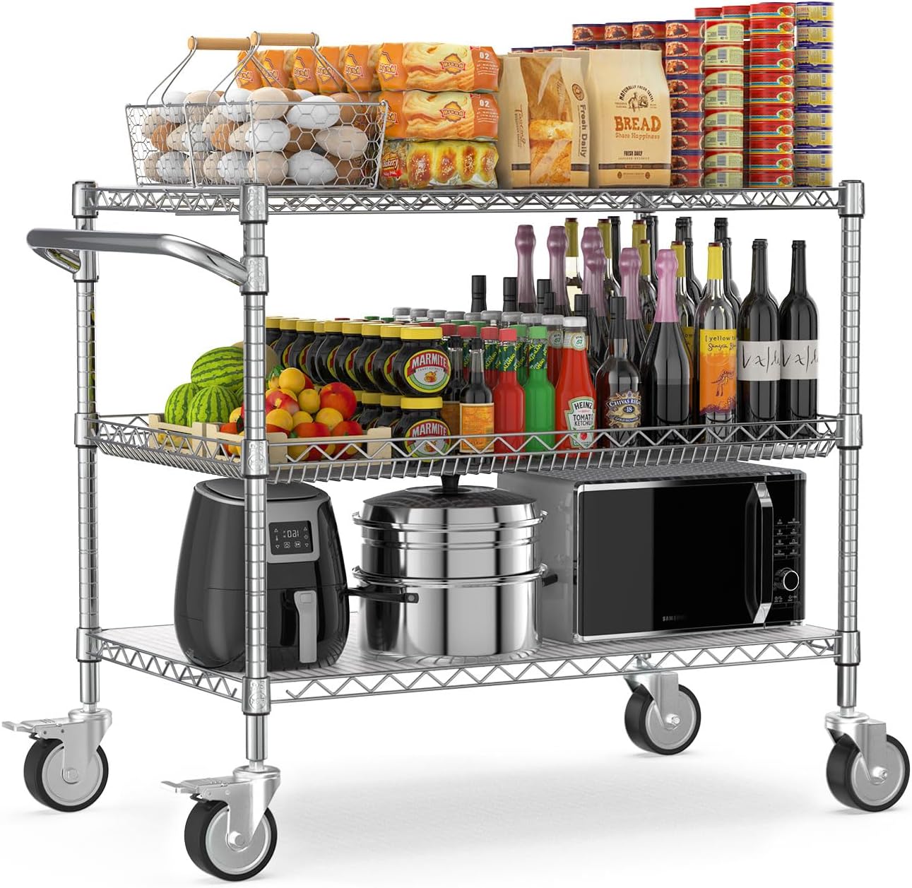 Leteuke 1120LBS Heavy Duty Rolling Utility Cart