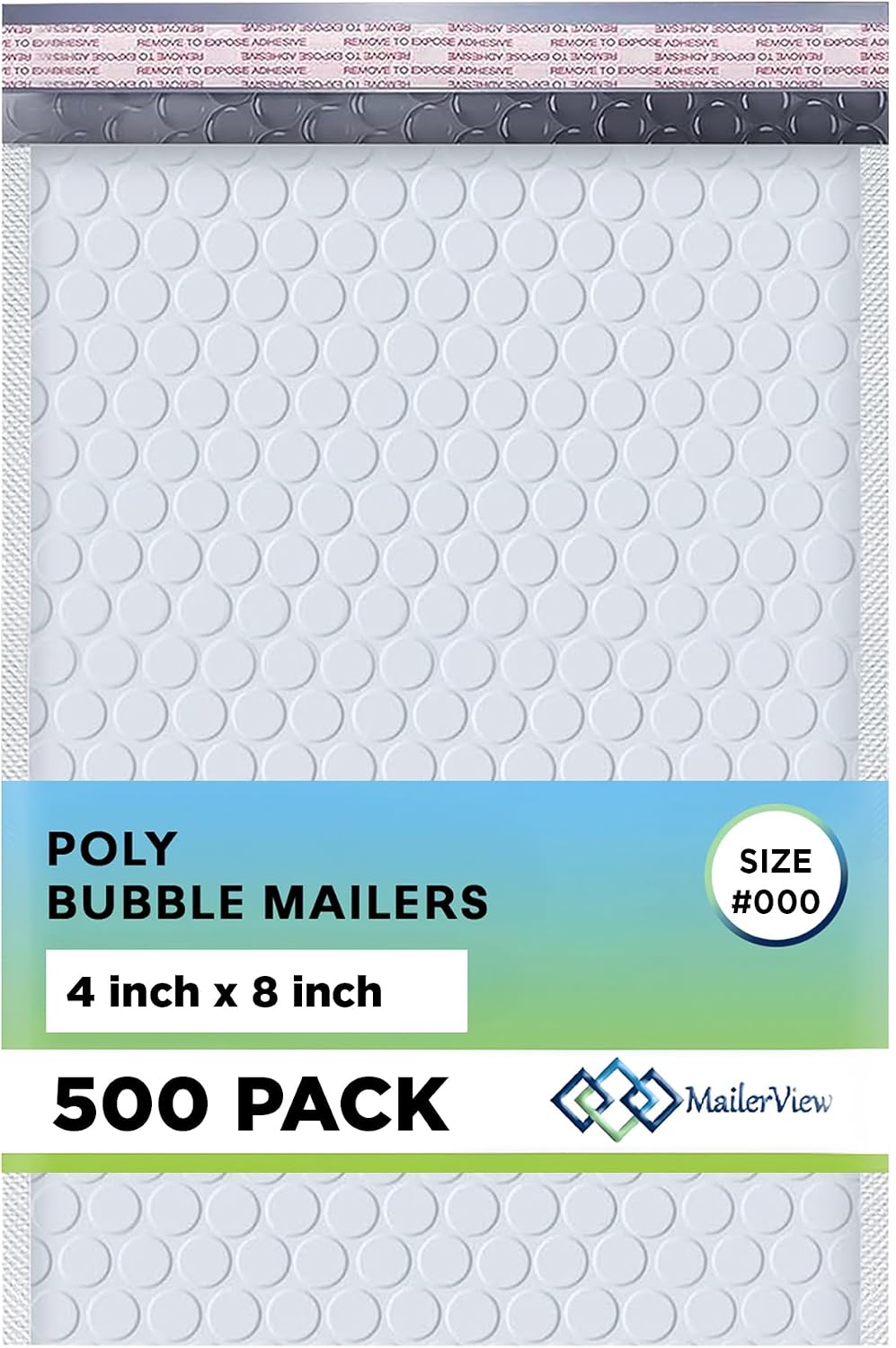 MAILERVIEW White Small Bubble Mailers 4x8