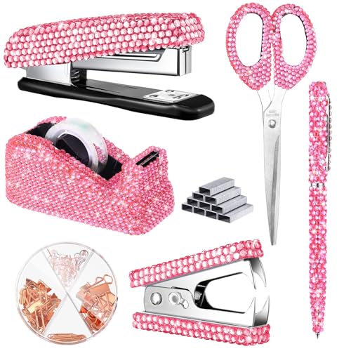 Demissle 6 Pcs Bling Desk Set
