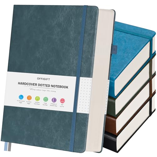 OFFIGIFT 5 Pack Dot Grid Notebooks