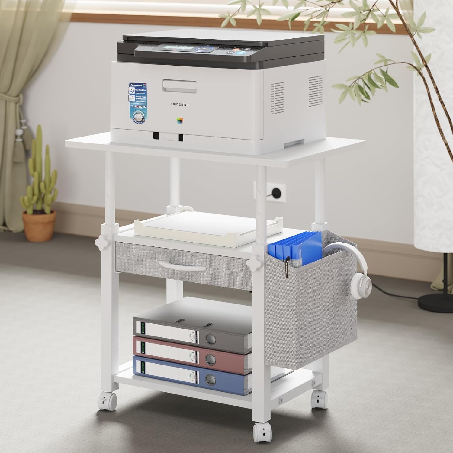 YAOHUOO 22"x15" 3‑Tier Printer Stand
