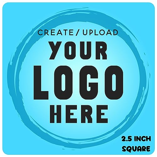 Custom Stickers Label Rolls, Build Your Own Stickers/Labels Any Design Premium Gloss BOPP Custom Sticker, Personalized Stickers for Business Logo, Custom Printed Sticker Labels 50+ (2.5 Inch Square)