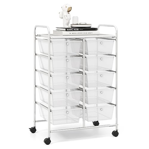 RELAX4LIFE 10-Drawer Rolling Cart