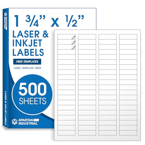 1 3/4" x 1/2" Matte White Labels