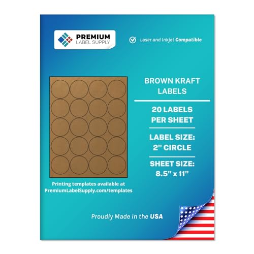 Premium Label Supply 2" Round Kraft