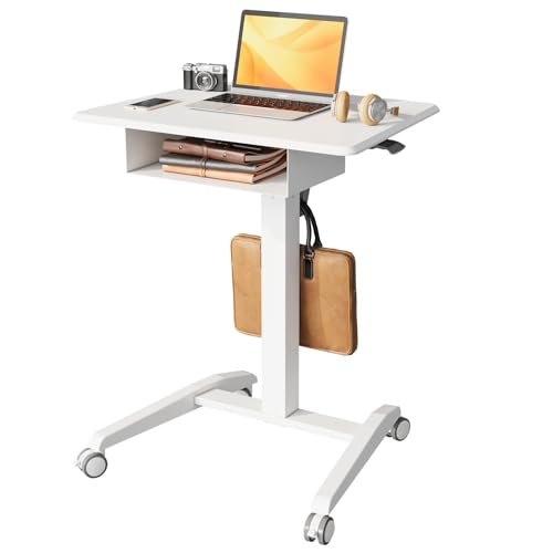 JOY Worker Mobile Standing Desk With Storage Drawer