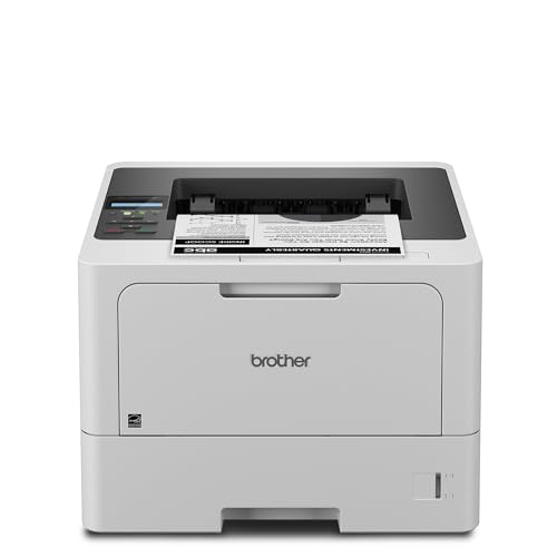 Brother HL-L5210DW Business Monochrome Laser Printer with Duplex Printing, Versatile PaperHandling, Wireless and Gigabit Ethernet Networking, and Mobile Printing, Works with Alexa