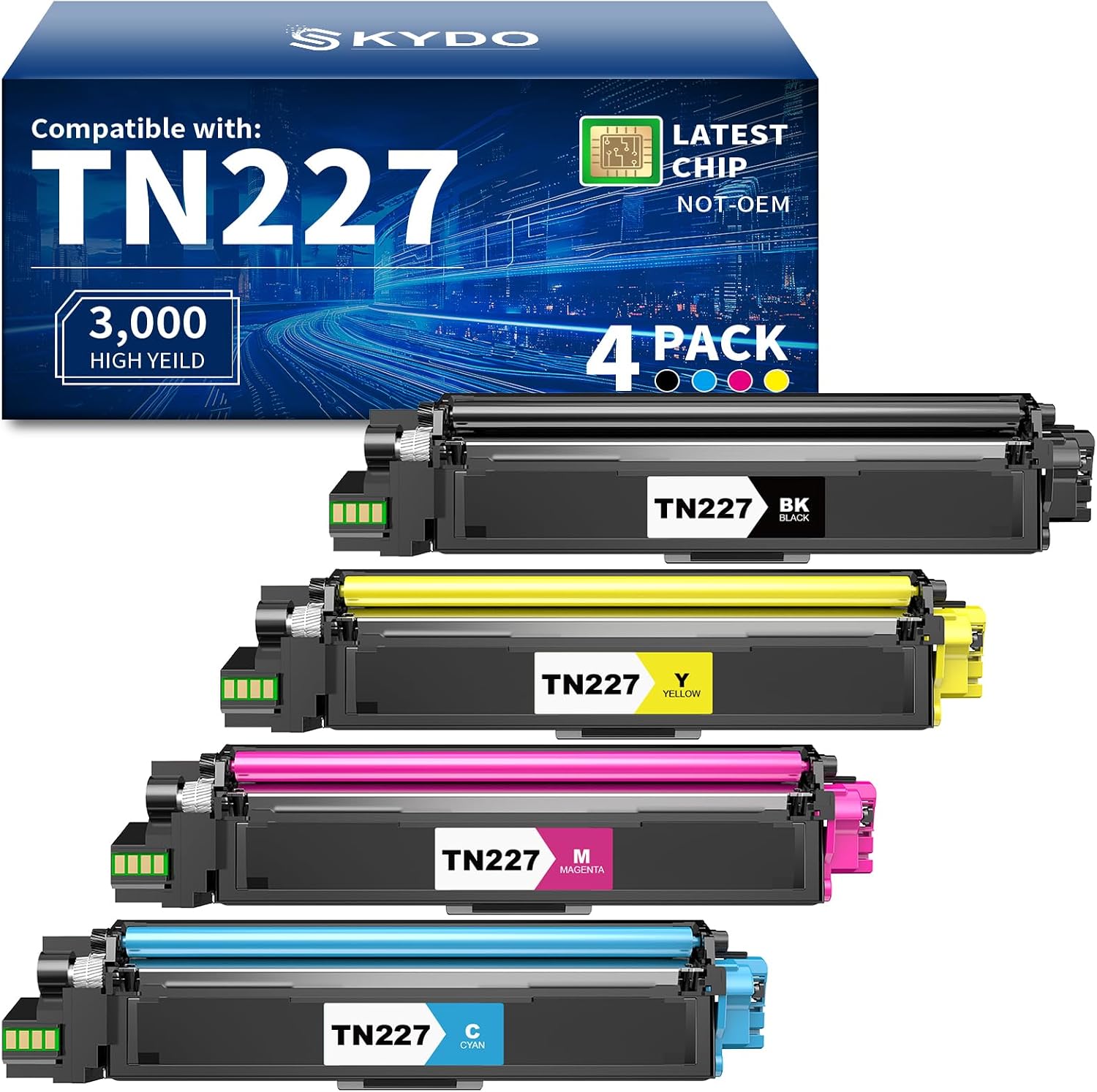 TN227 High Yield Toner 4-Pack