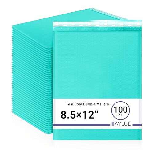 Teal 8.5x12 Poly Bubble Mailers (100)