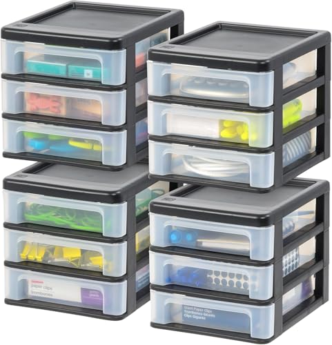 IRIS USA Small 3-Drawer Desktop Organizer
