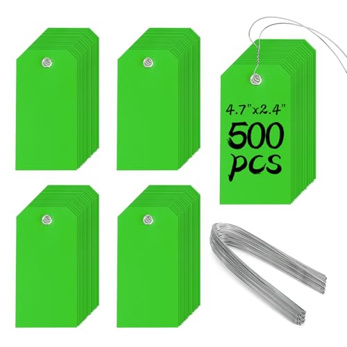 XUWAIDSGN Plastic Shipping Tags (Green)